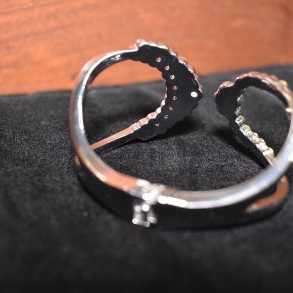 Womens Faux Diamond Cuff Bracelet - Picture 8 of 8